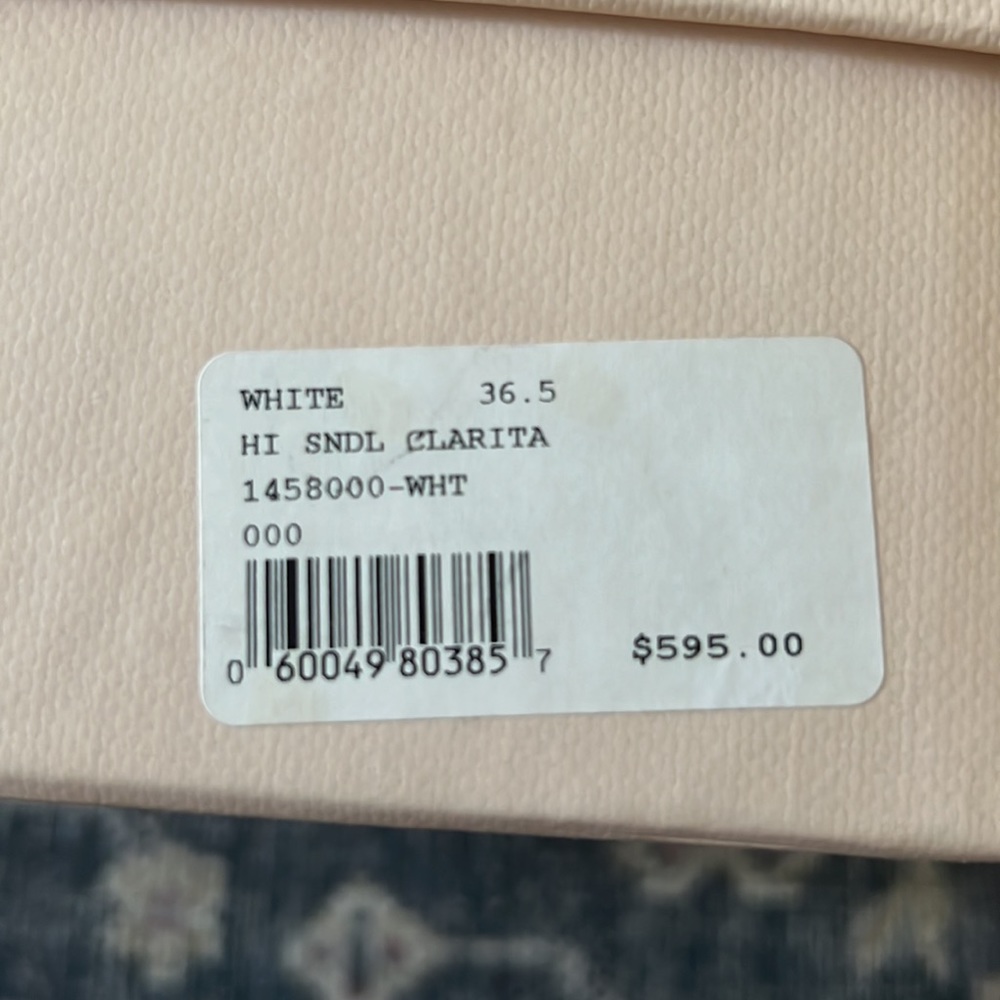 Alexandre Birman Clarita Sandal 100mm 4” white 36.5 36 1/2 - Picture 7 of 7